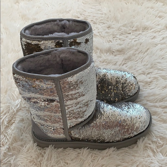 UGG | Shoes | New Ugg Classic Short Cosmos Sequin Shearling Boot | Poshmark